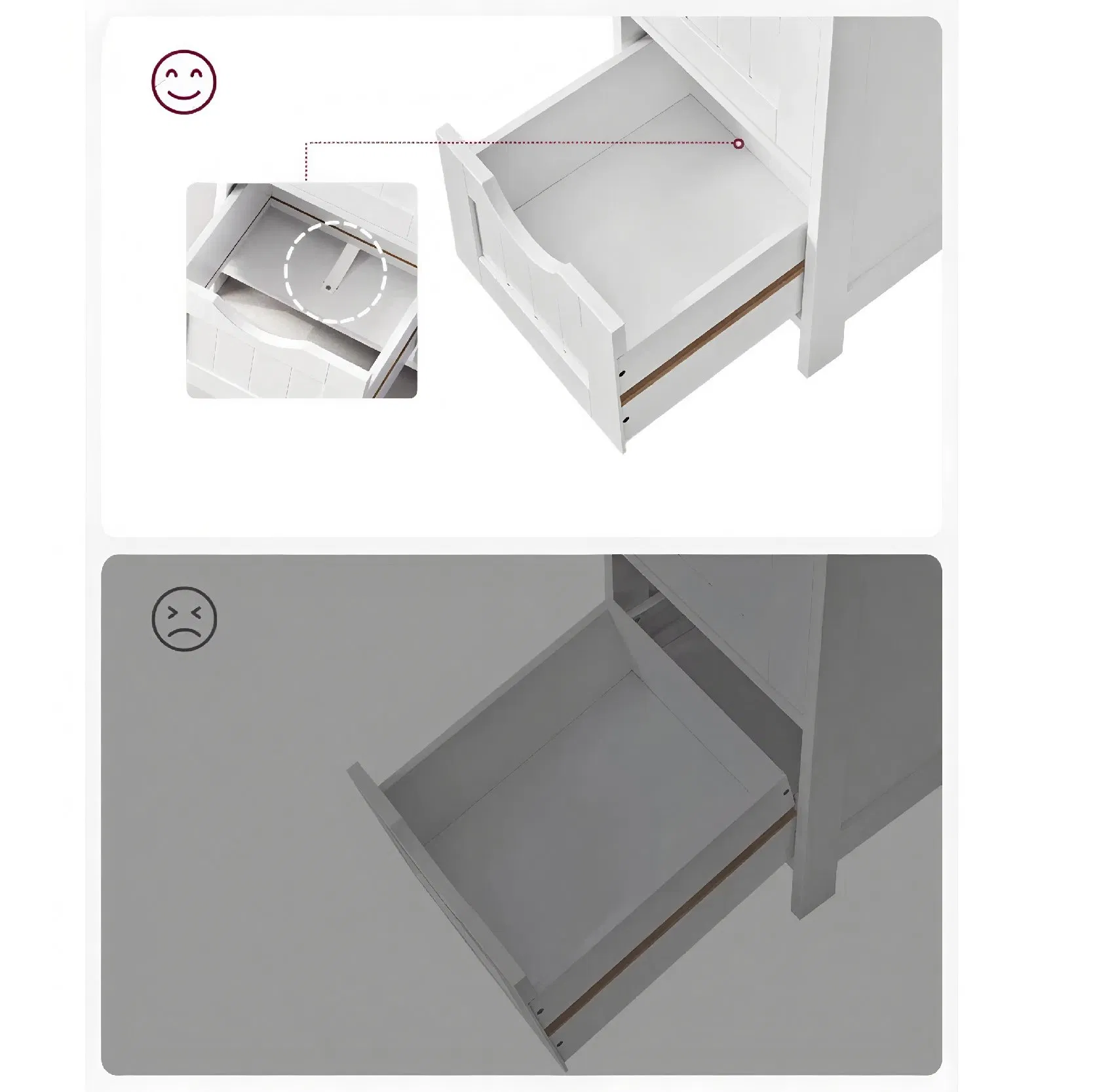 Modern Customizable White Wooden Storage Bathroom Toilet Cabinet