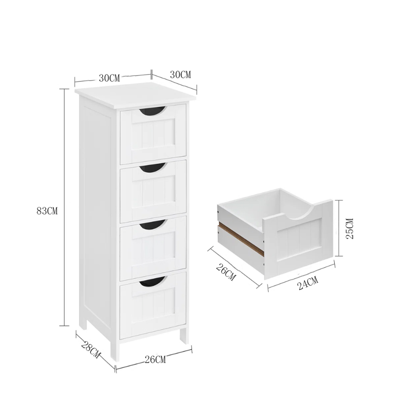 Modern Customizable White Wooden Storage Bathroom Toilet Cabinet