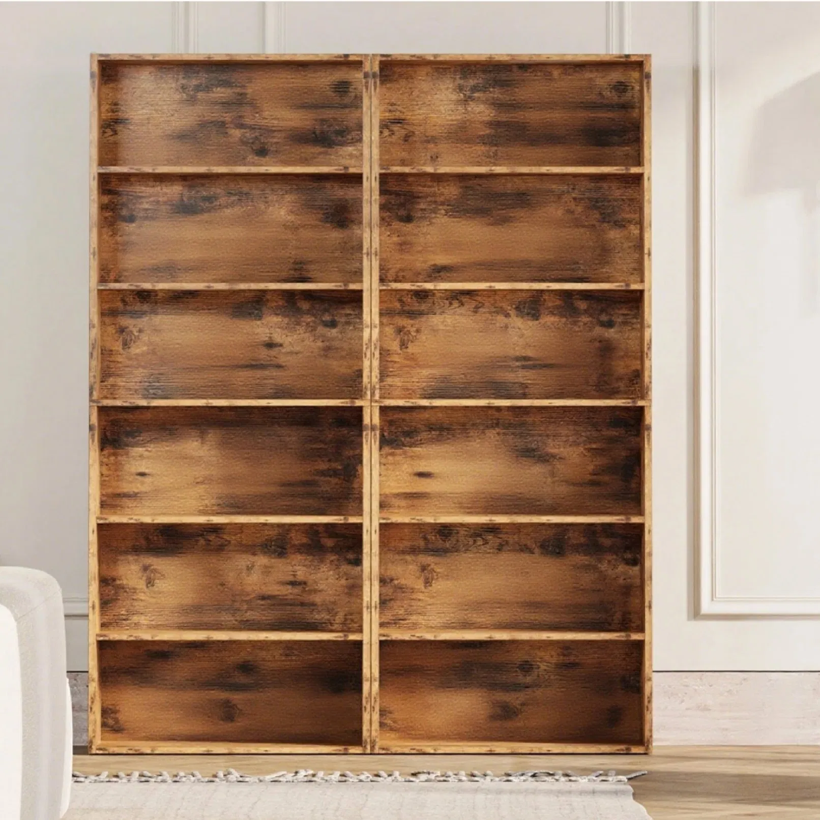 Solid Wood Texture Office Bookshelf