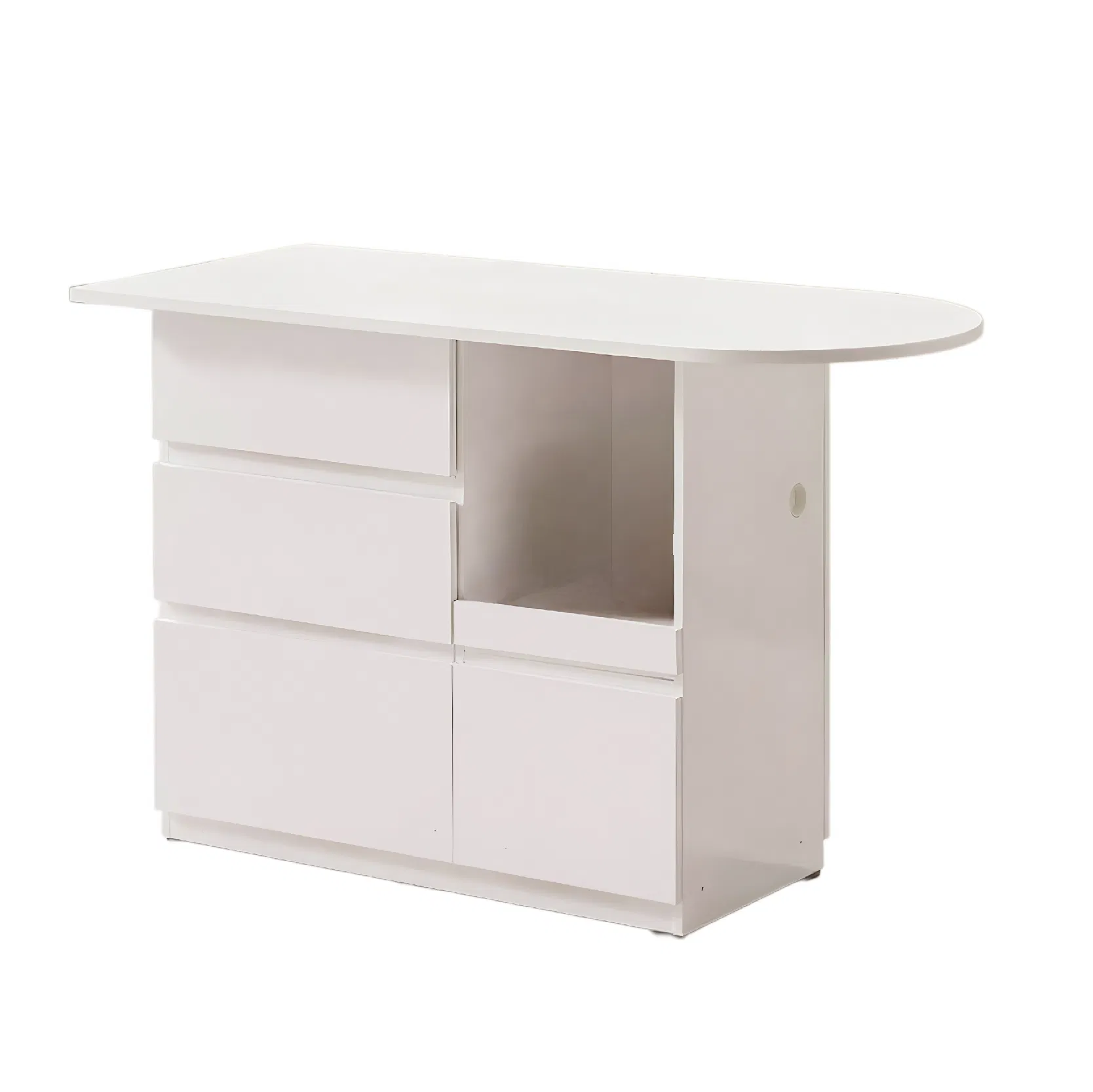 Latter-Day Raised Waterproof Platform Semi-Circular Wooden Kitchen Cabinet