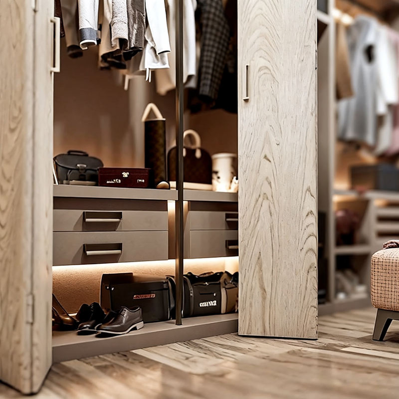 Bedroom Wardrobe with Green Features: Customizable and Easy to Use