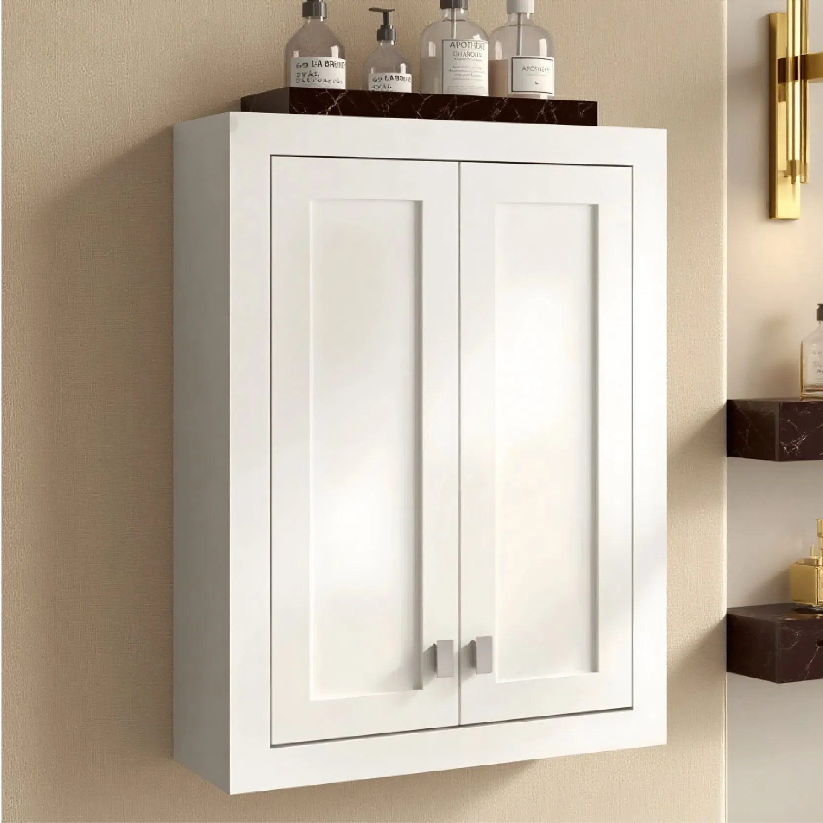 Minimalist Design Versatile Wooden Bathroom Shelf Over Toilet