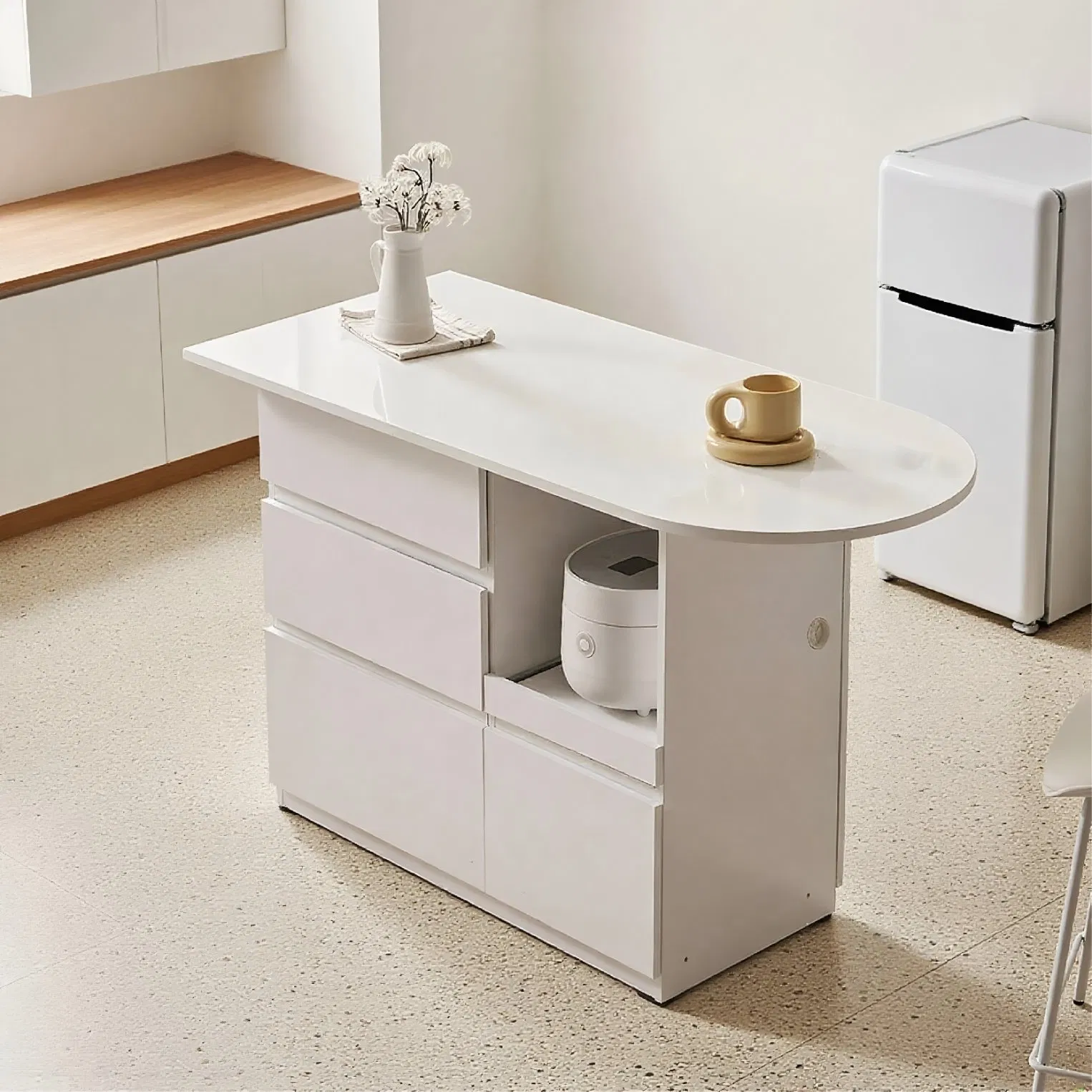 Luxury Kitchen Furniture Wood with Island Modern Kitchen Cabinet Sets