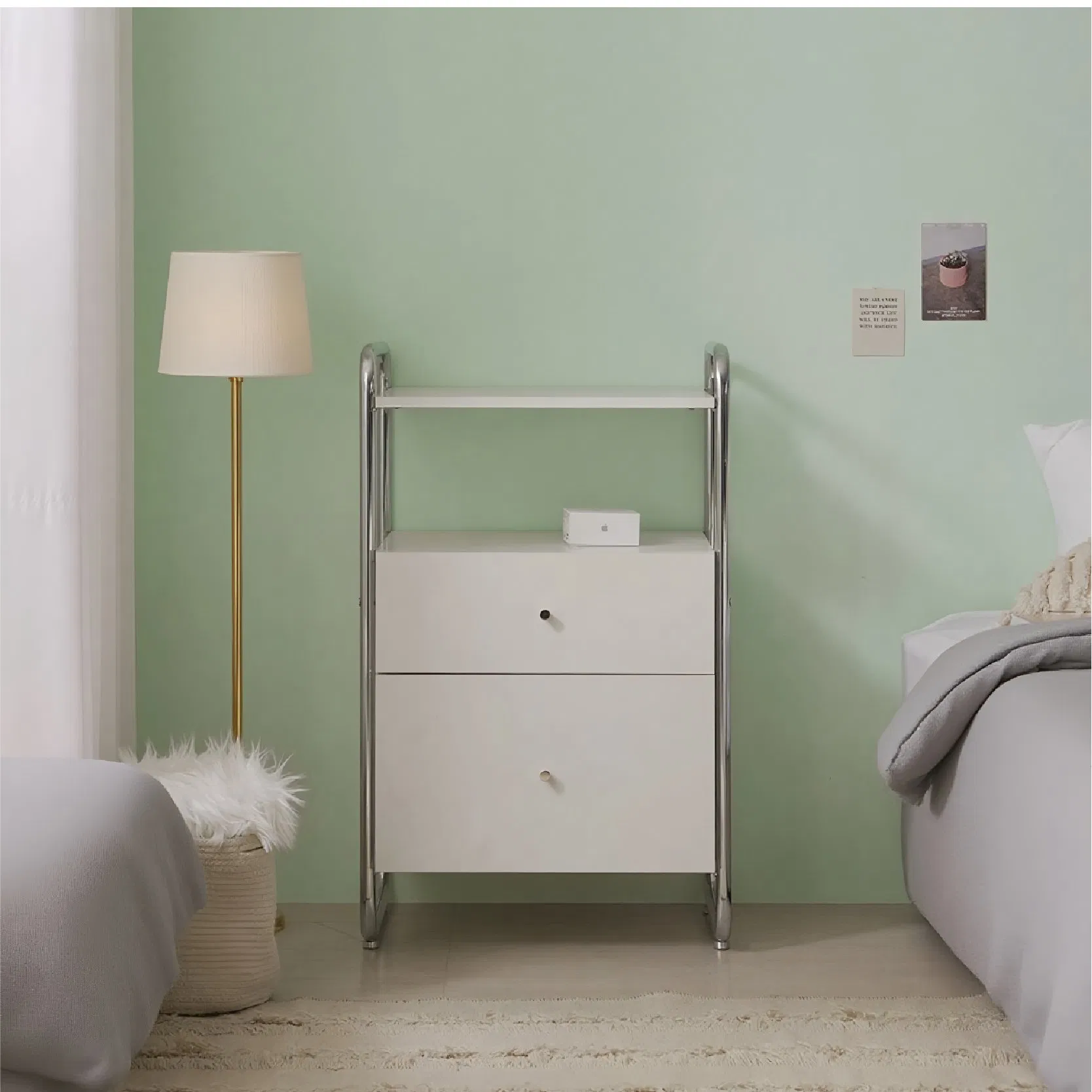 Minimalist Design Customized Wooden Bedroom Furniture Bedside Table