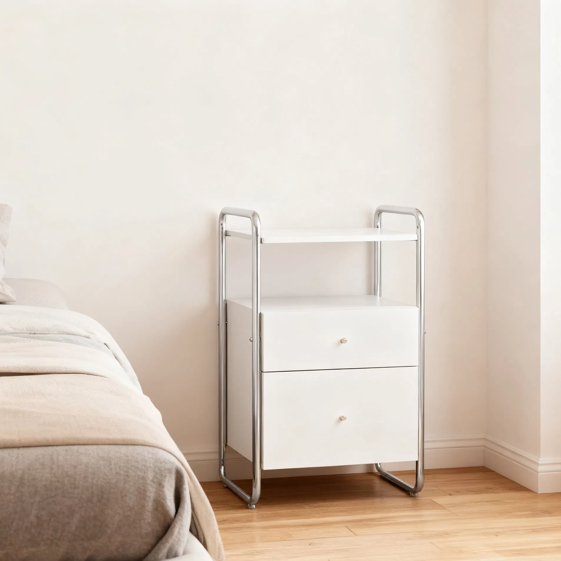 Minimalist Design Customized Wooden Bedroom Furniture Bedside Table