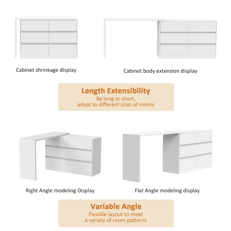 Latest Custom-Designed Variable Angle Wooden Kitchen Cabinet