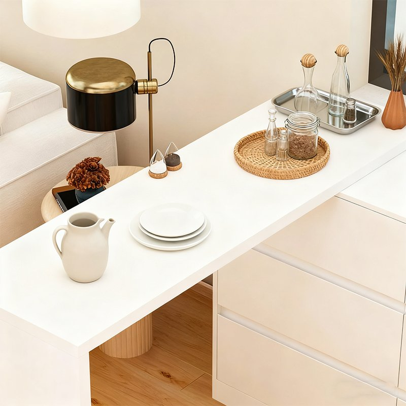 Latest Custom-Designed Variable Angle Wooden Kitchen Cabinet