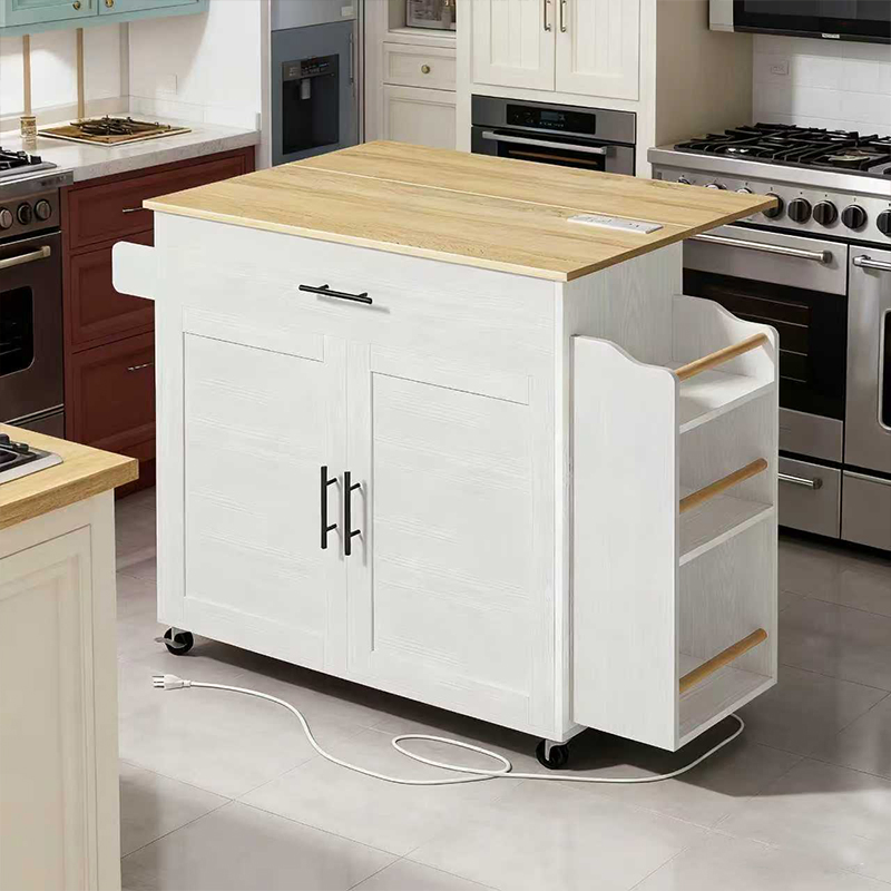 Latest Design of Modern Movable Wooden Kitchen Island