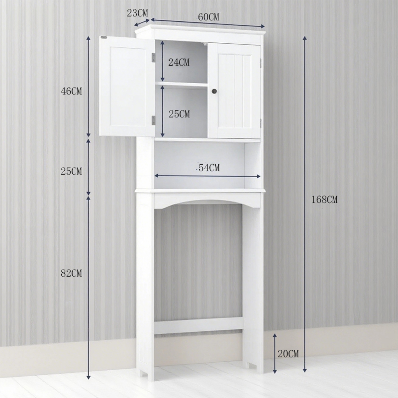 Stylish Anti-Overturning Wooden Toilet Cabinet with Waterproof Finish