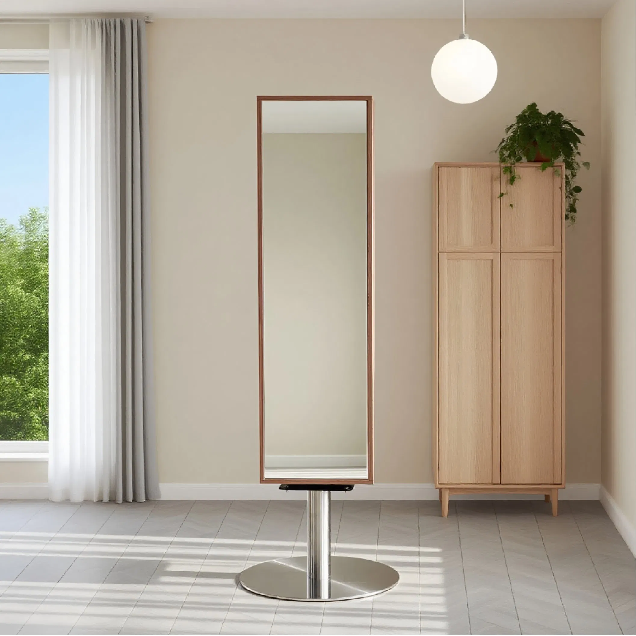 High-Quality Wooden Small Storage Rotating Side Cabinet Bookshelf