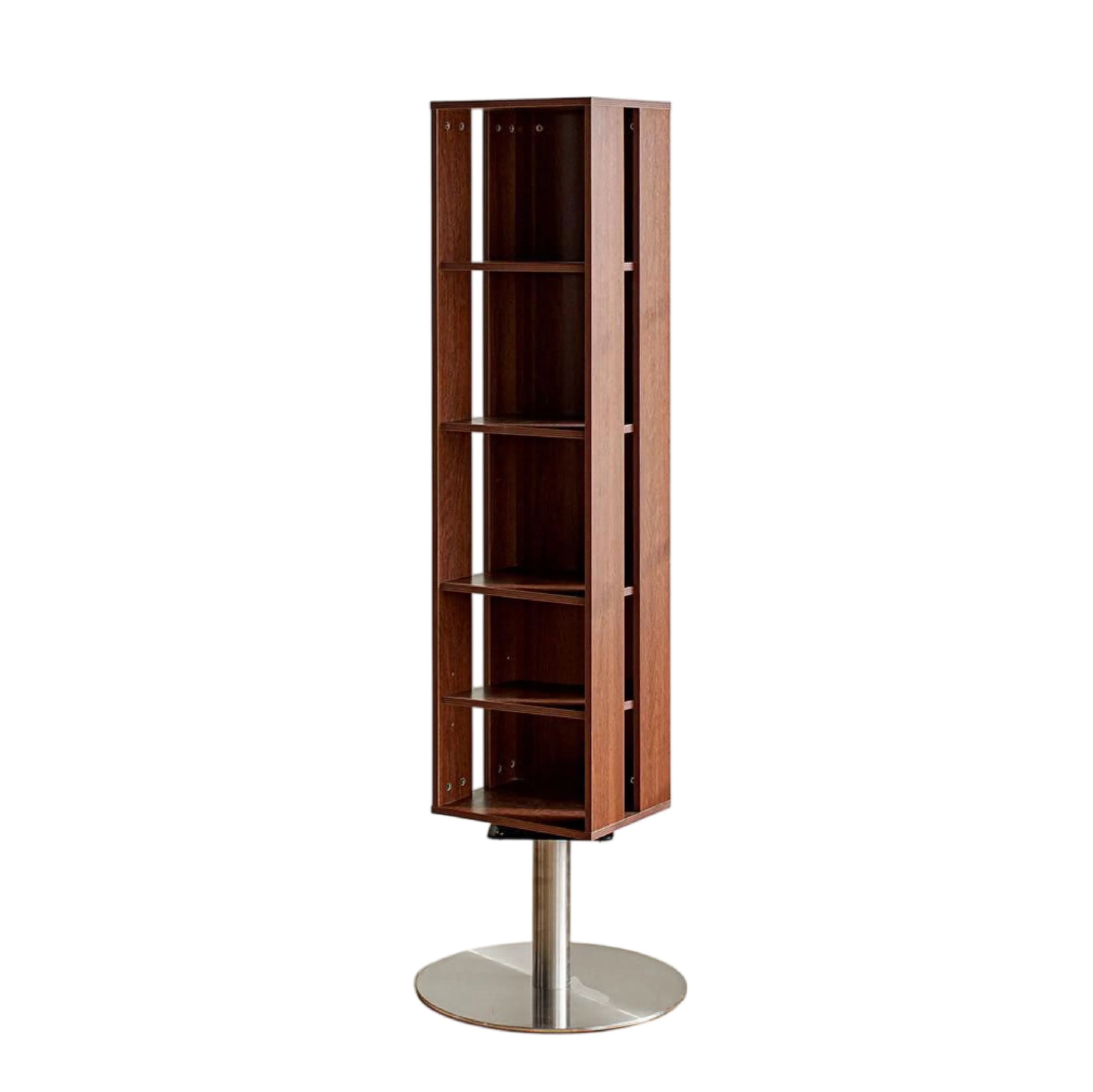 High-Quality Wooden Small Storage Rotating Side Cabinet Bookshelf