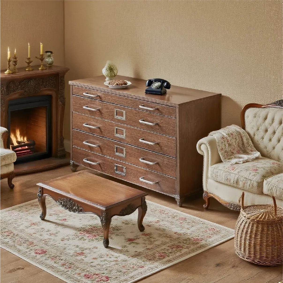 Stylish Wooden Customizable Multi-Drawer Cabinet for Efficient Storage