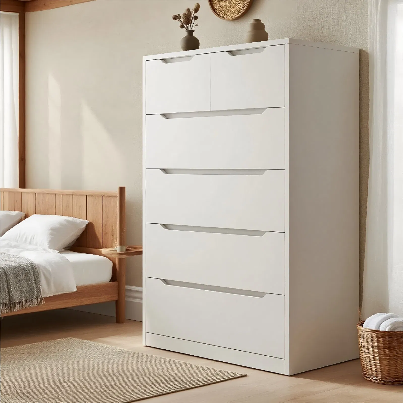 Nordic Minimalist Storage Cabinet with Spacious Multi-Compartment Design