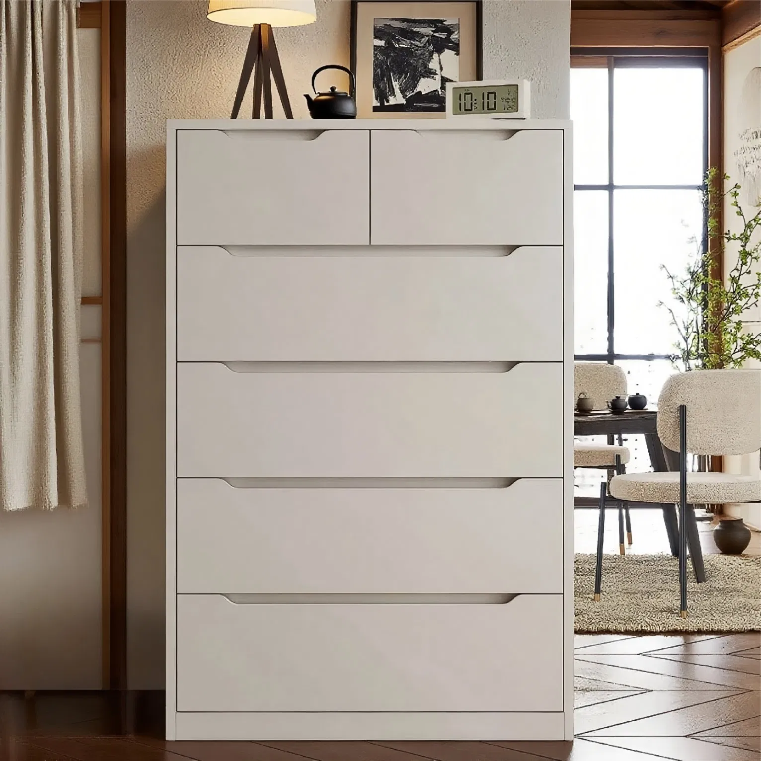Nordic Minimalist Storage Cabinet with Spacious Multi-Compartment Design
