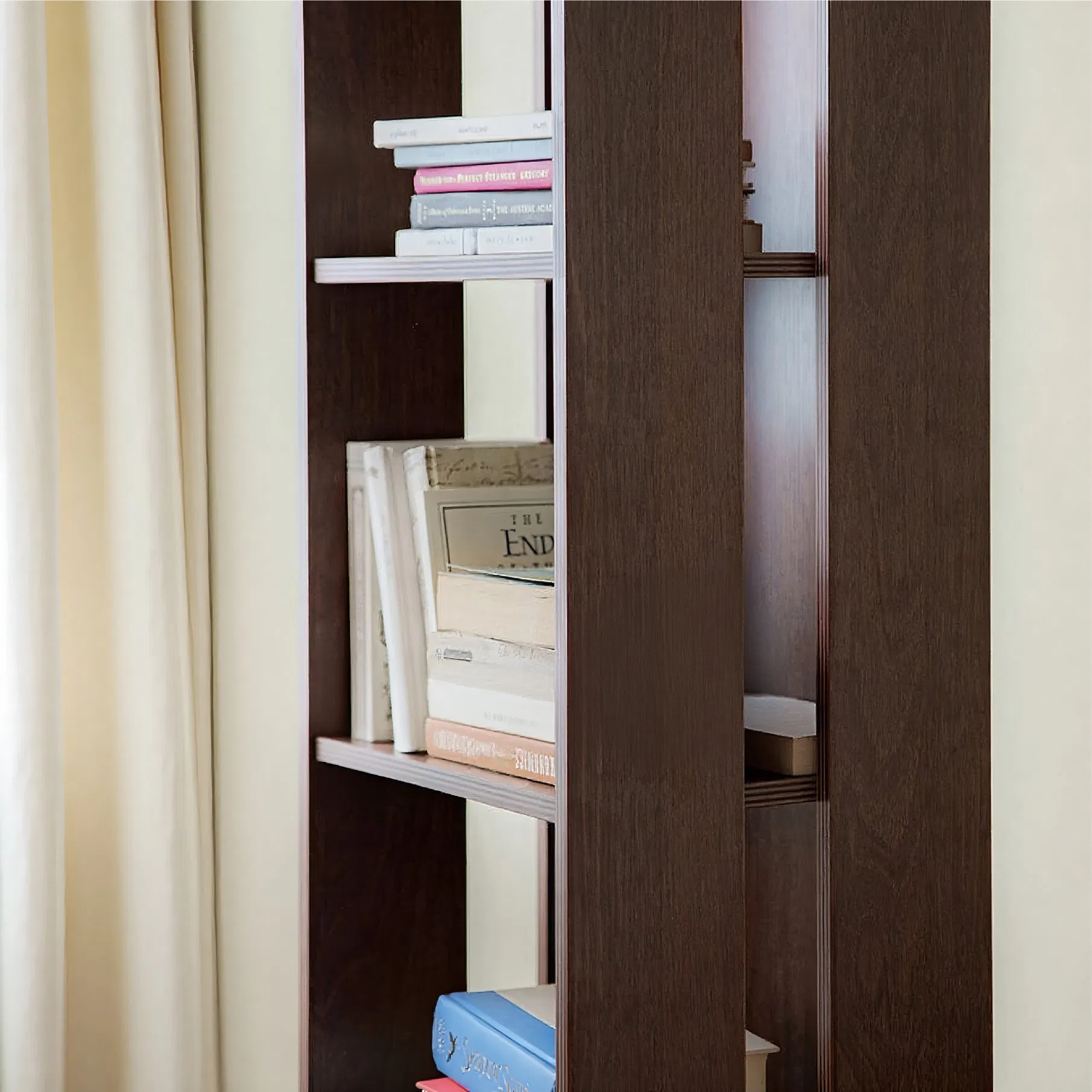 Unique Modern Multi-Sided Mirrored Rotatable Office Furniture Bookshelf