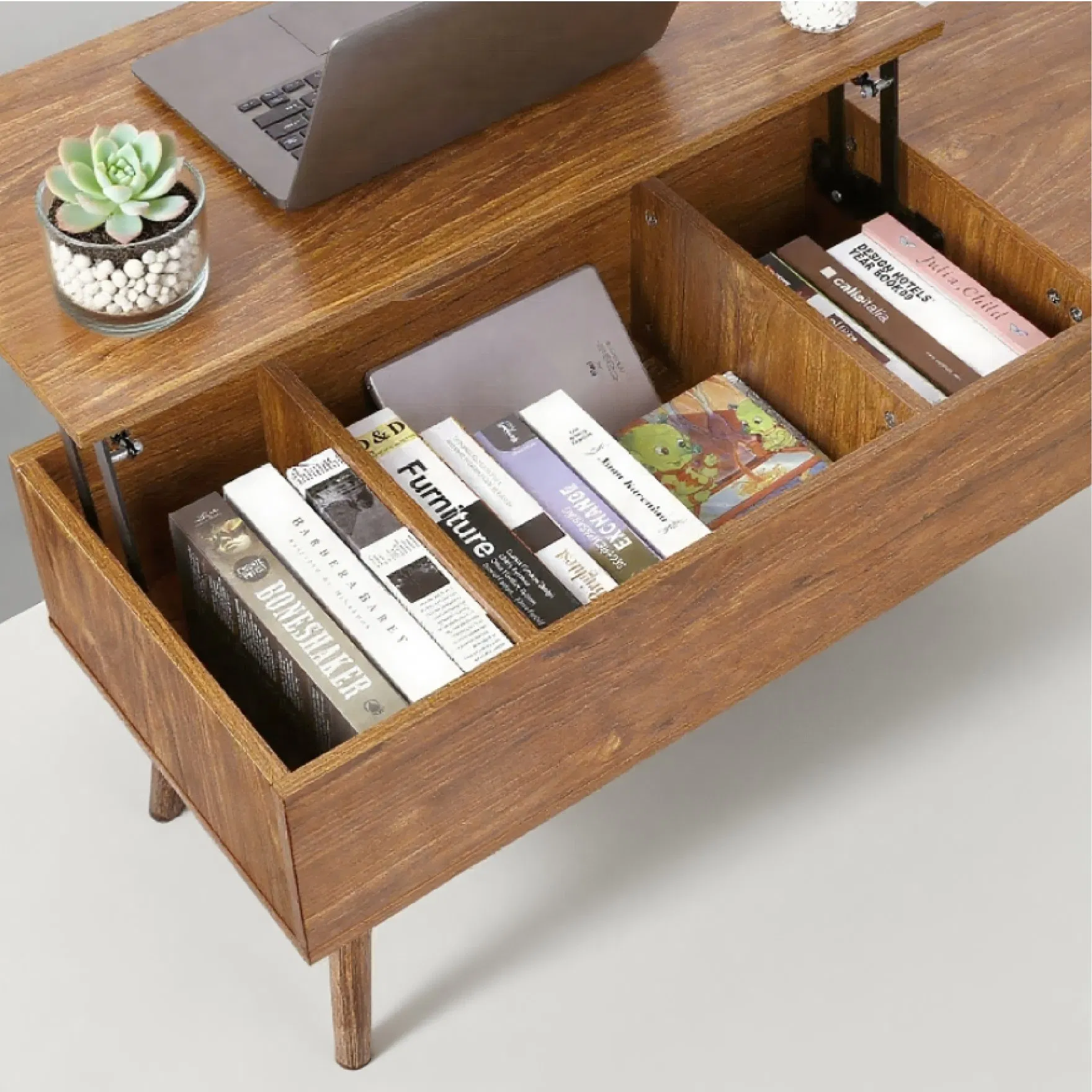 Modern Coffee Table Multi-Function Simple Height-Adjustable Lift Top Furniture with Storage