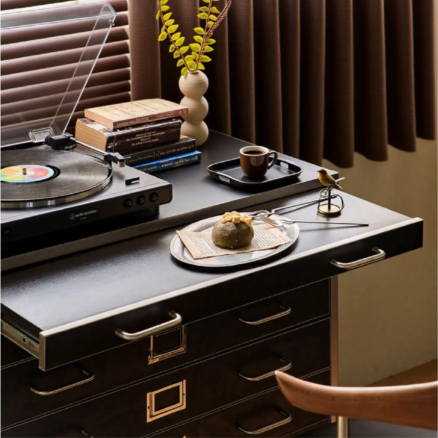Modern Rolling File Storage Cabinet with Wheels for Easy Access