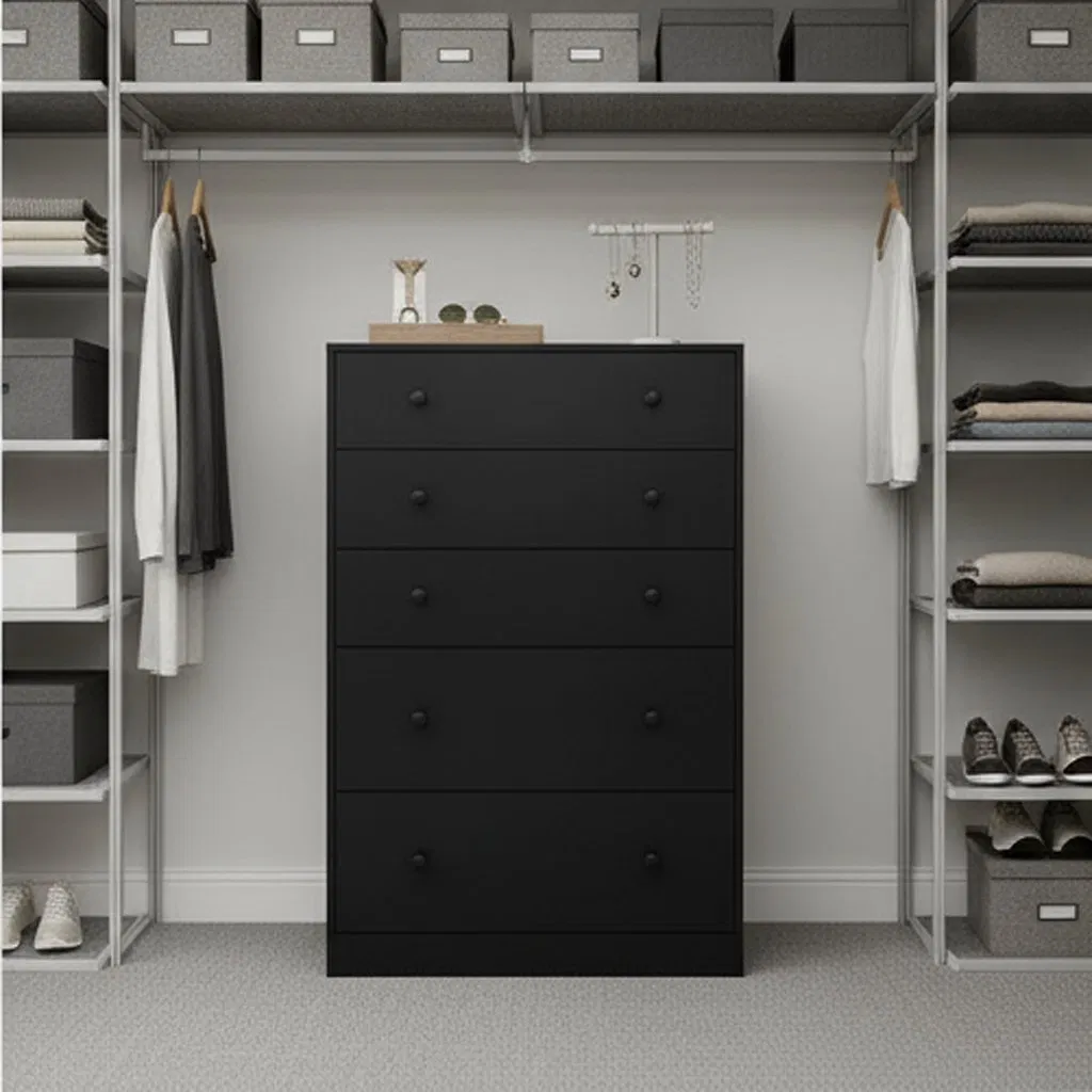 Simple Style Versatile Storage Cabinet with Five Drawers