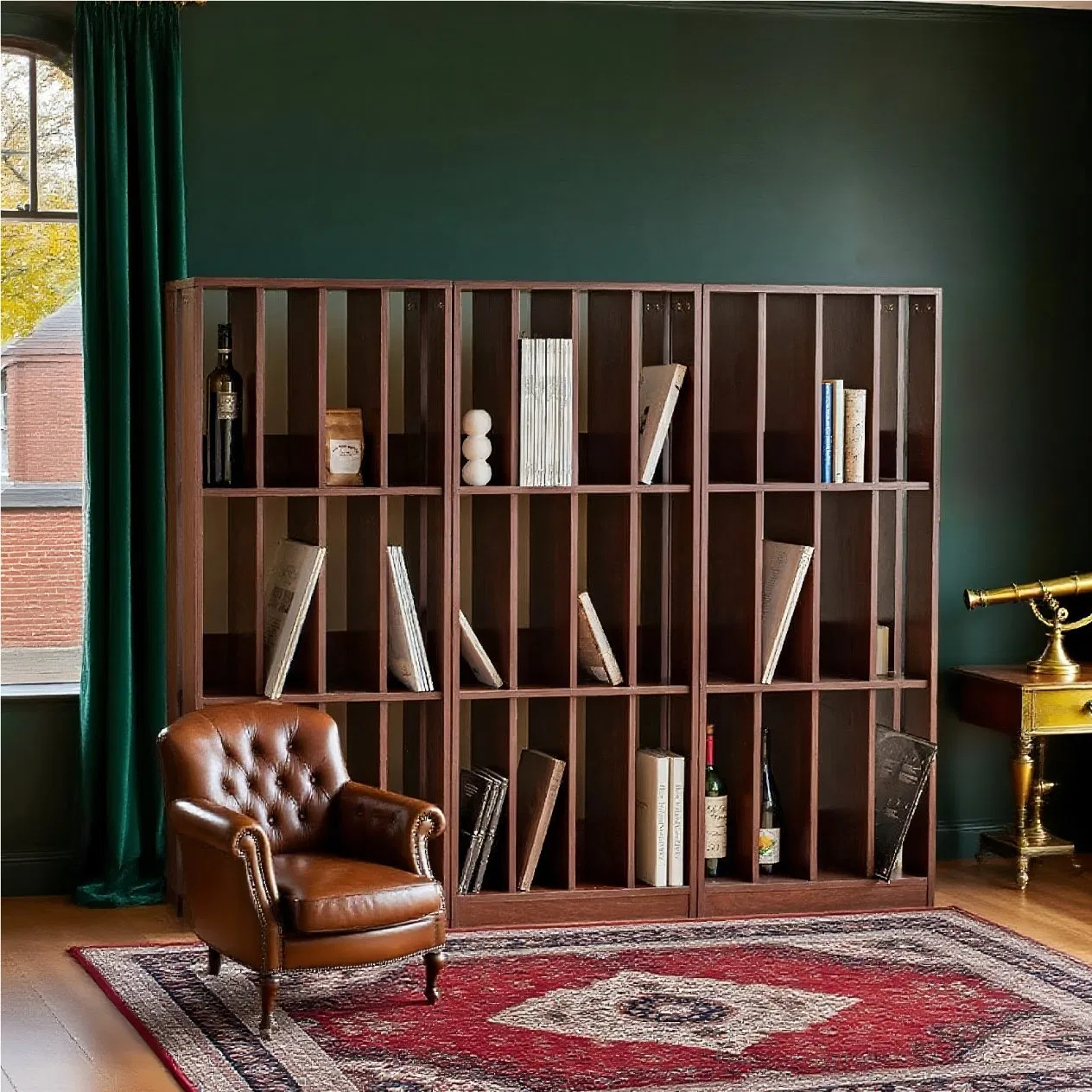 Solid Wood Customized Office Furniture Tall Bookcase