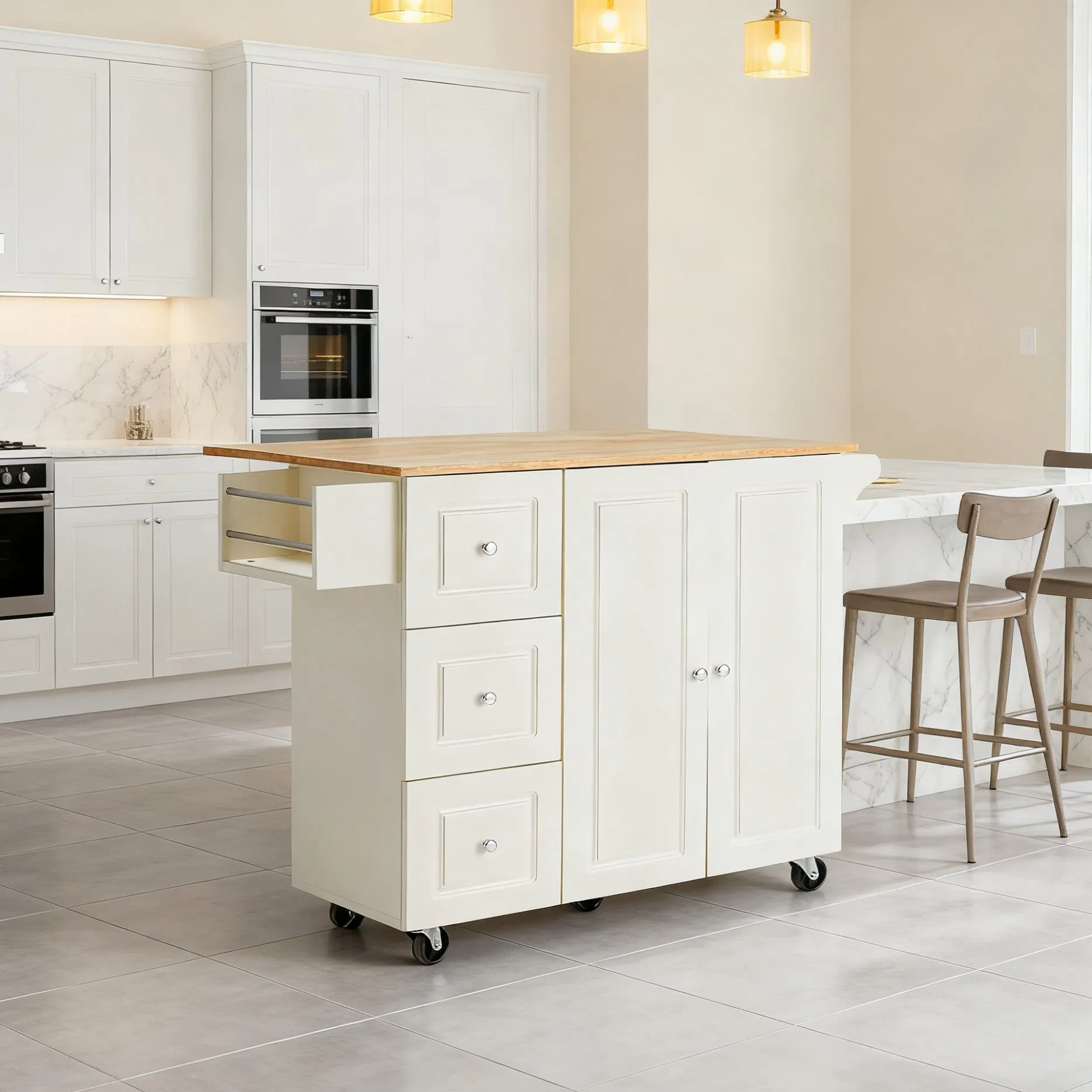 Premium Customized Kitchen Island with Unique Slab Designs