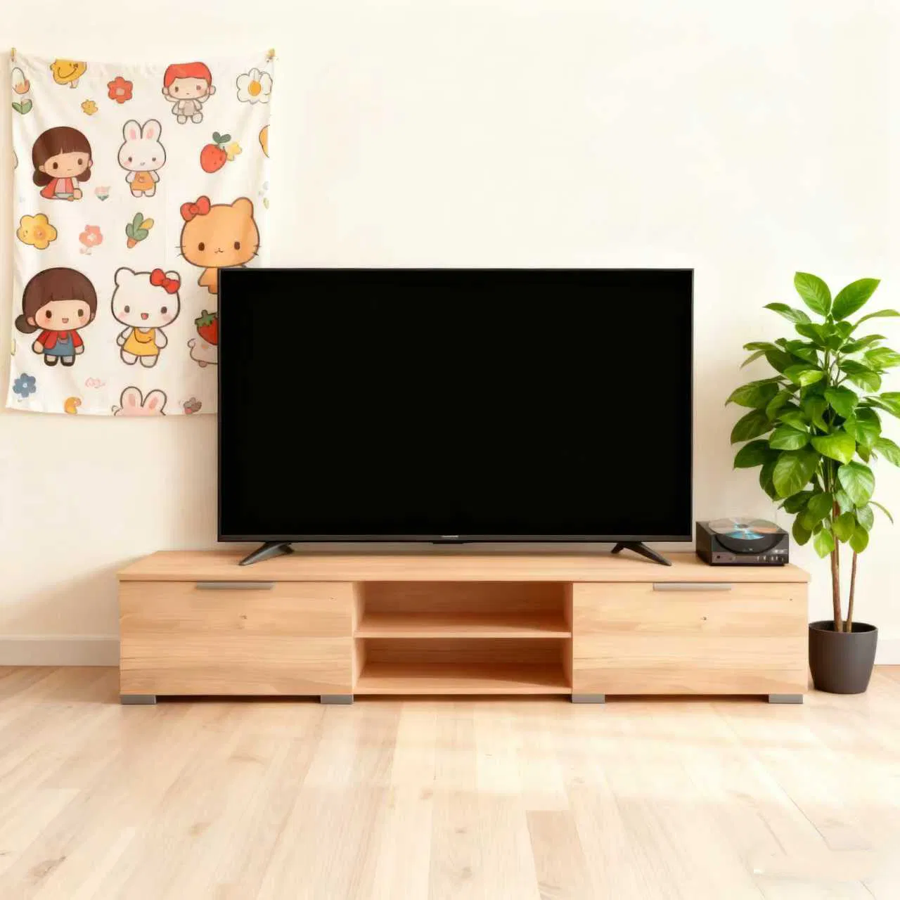 Modern Minimalist Multi-Storage Coffee Table and TV Cabinet