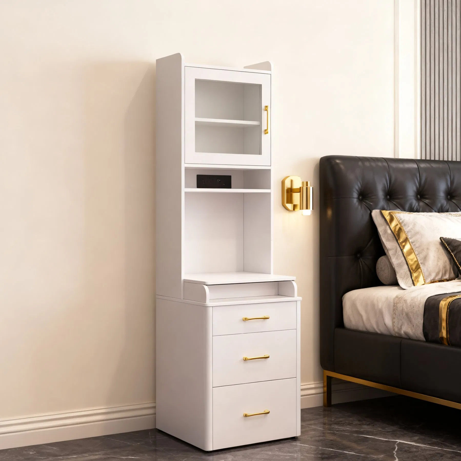 High-Tech Design Multifunctional Smart Bedroom Bedside Table