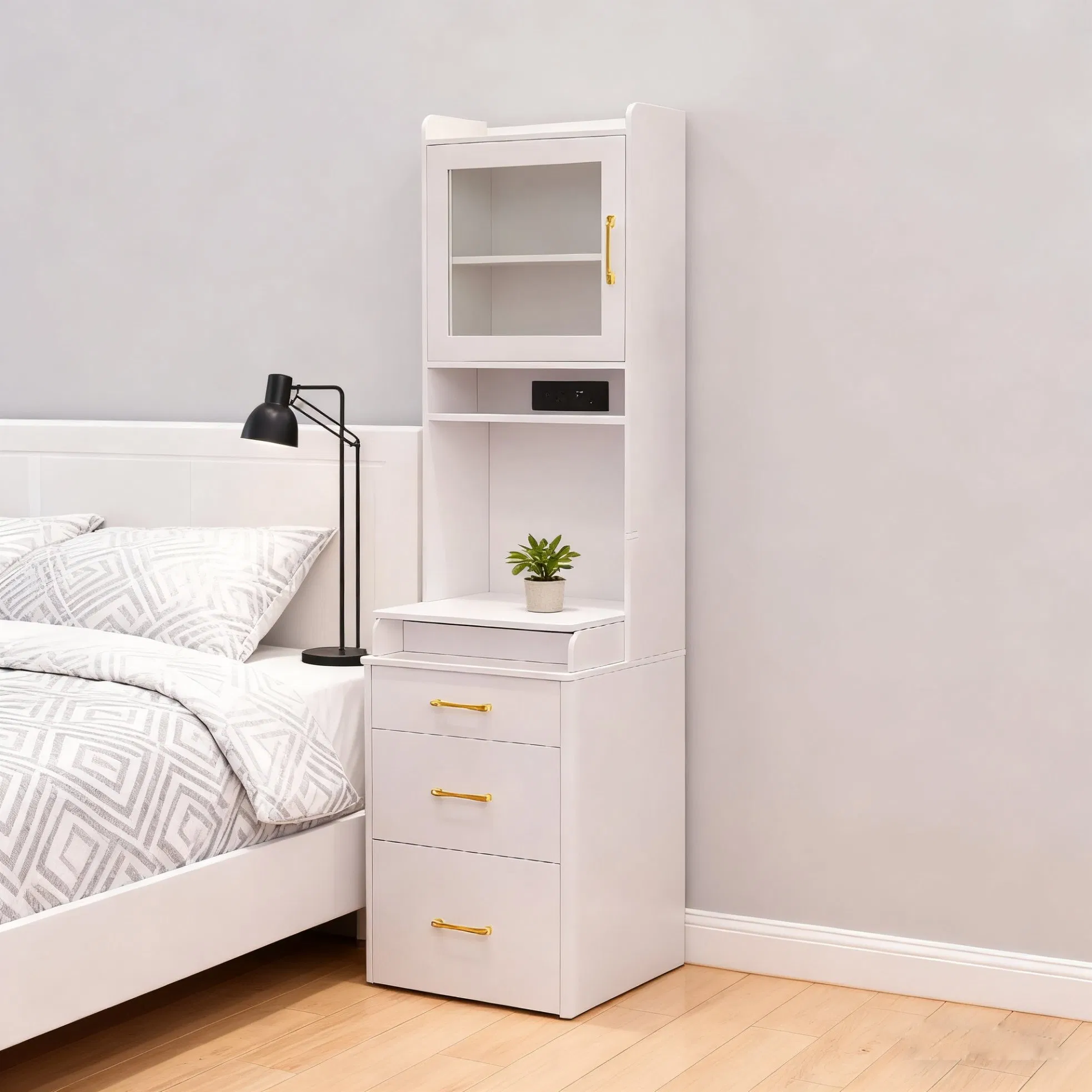 High-Tech Design Multifunctional Smart Bedroom Bedside Table