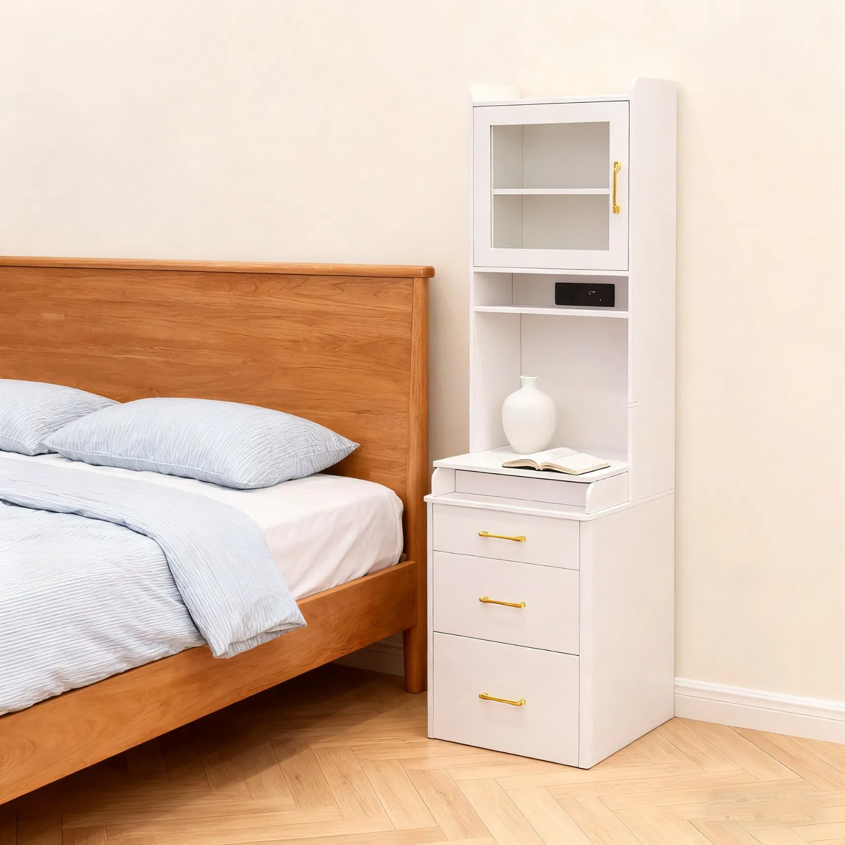 High-Tech Design Multifunctional Smart Bedroom Bedside Table