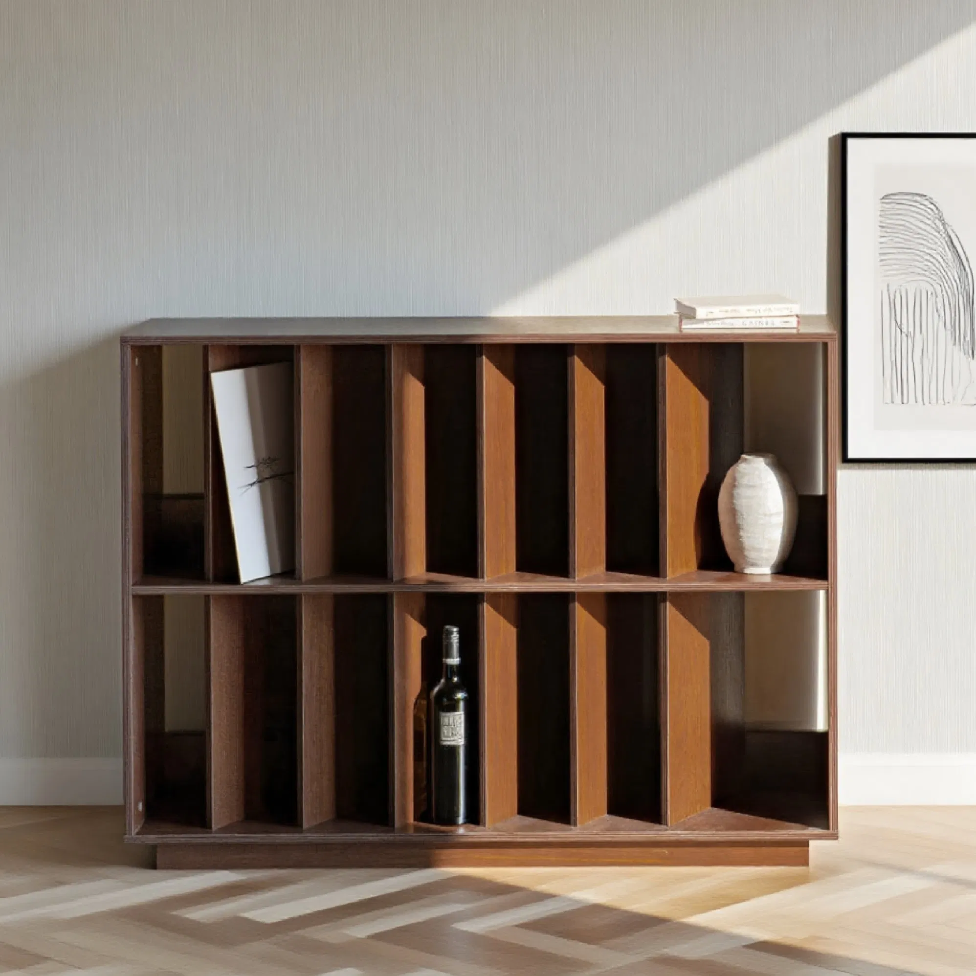 Modern Minimalist Bookcase with Shelves Large Capacity Open Design