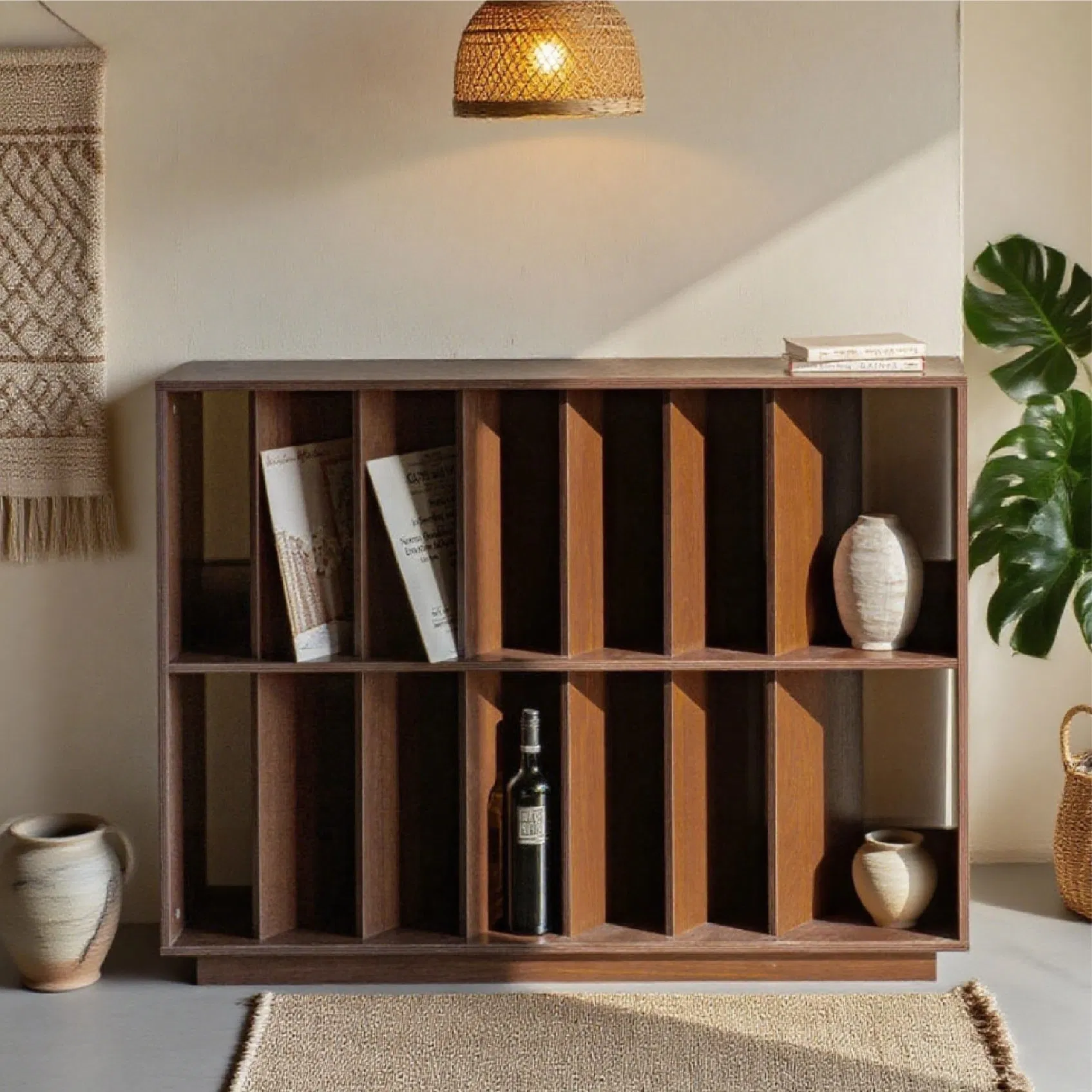 Modern Minimalist Bookcase with Shelves Large Capacity Open Design