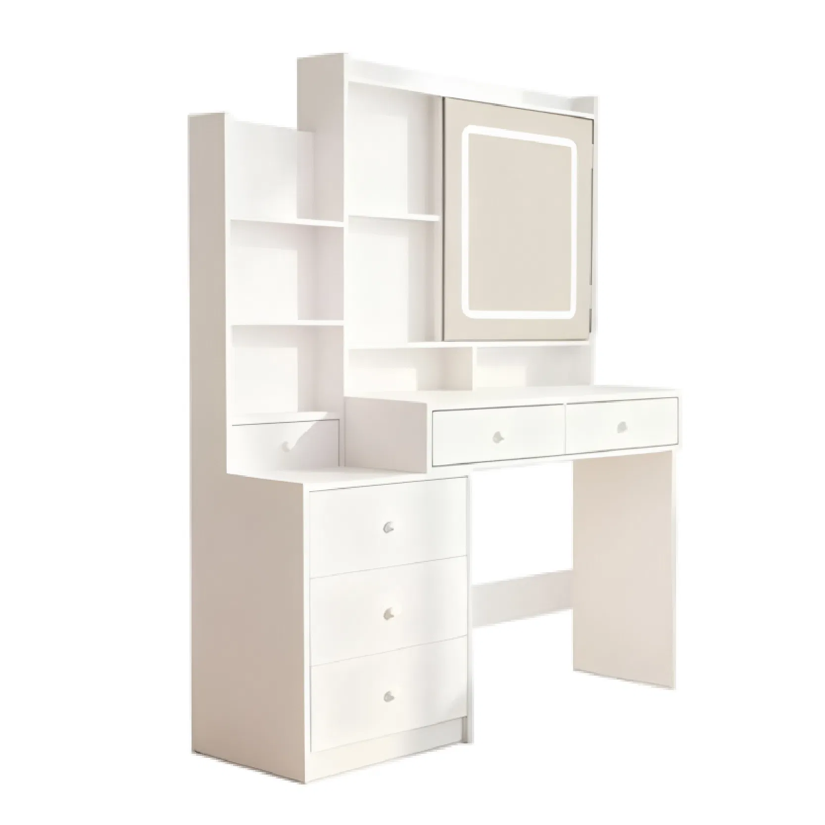 Customizable Bedroom Mirrored Modern Wood Dressing Table with Drawers for Dressing Room