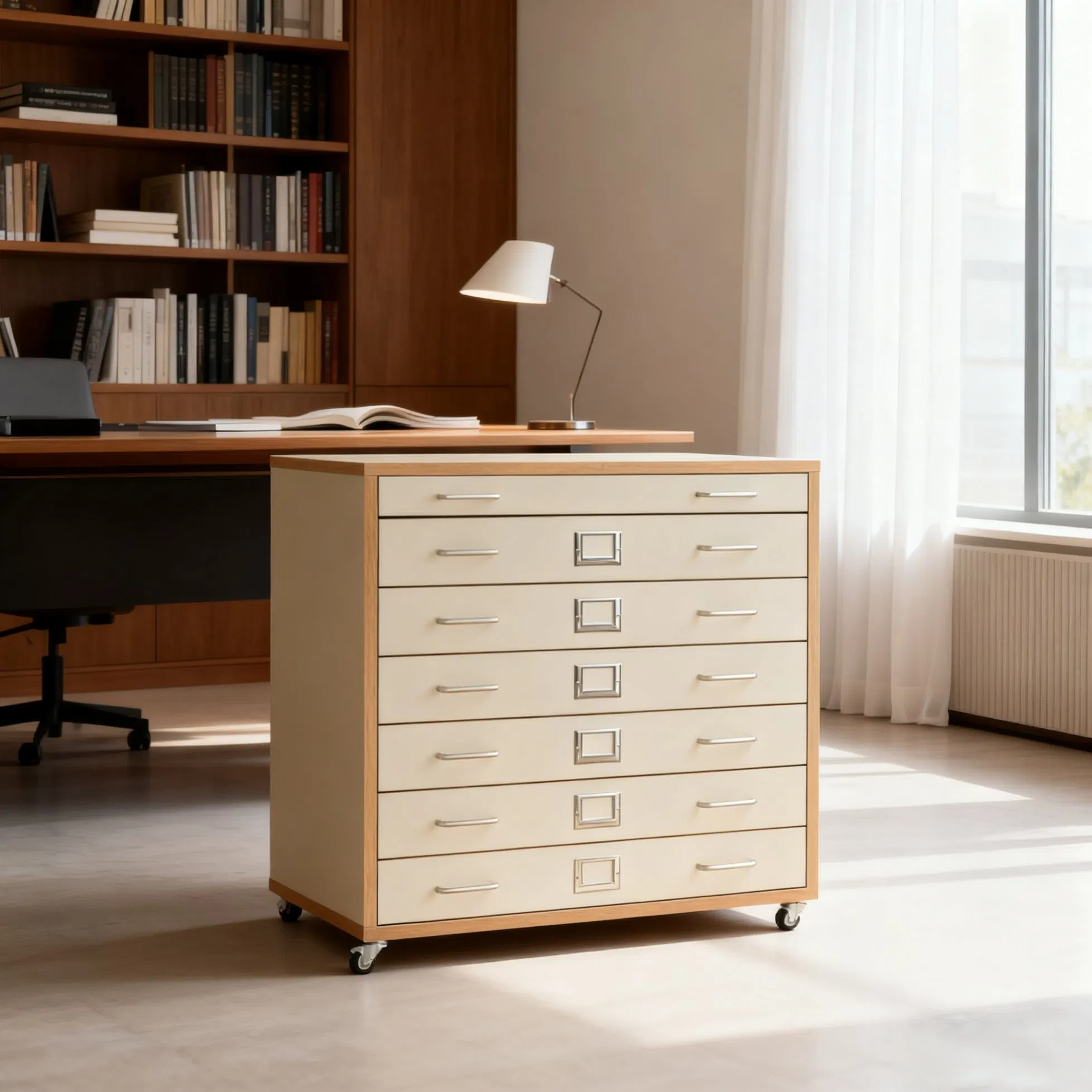 Stylish Log Color Multi-Layer Filing Cabinet for Office Storage