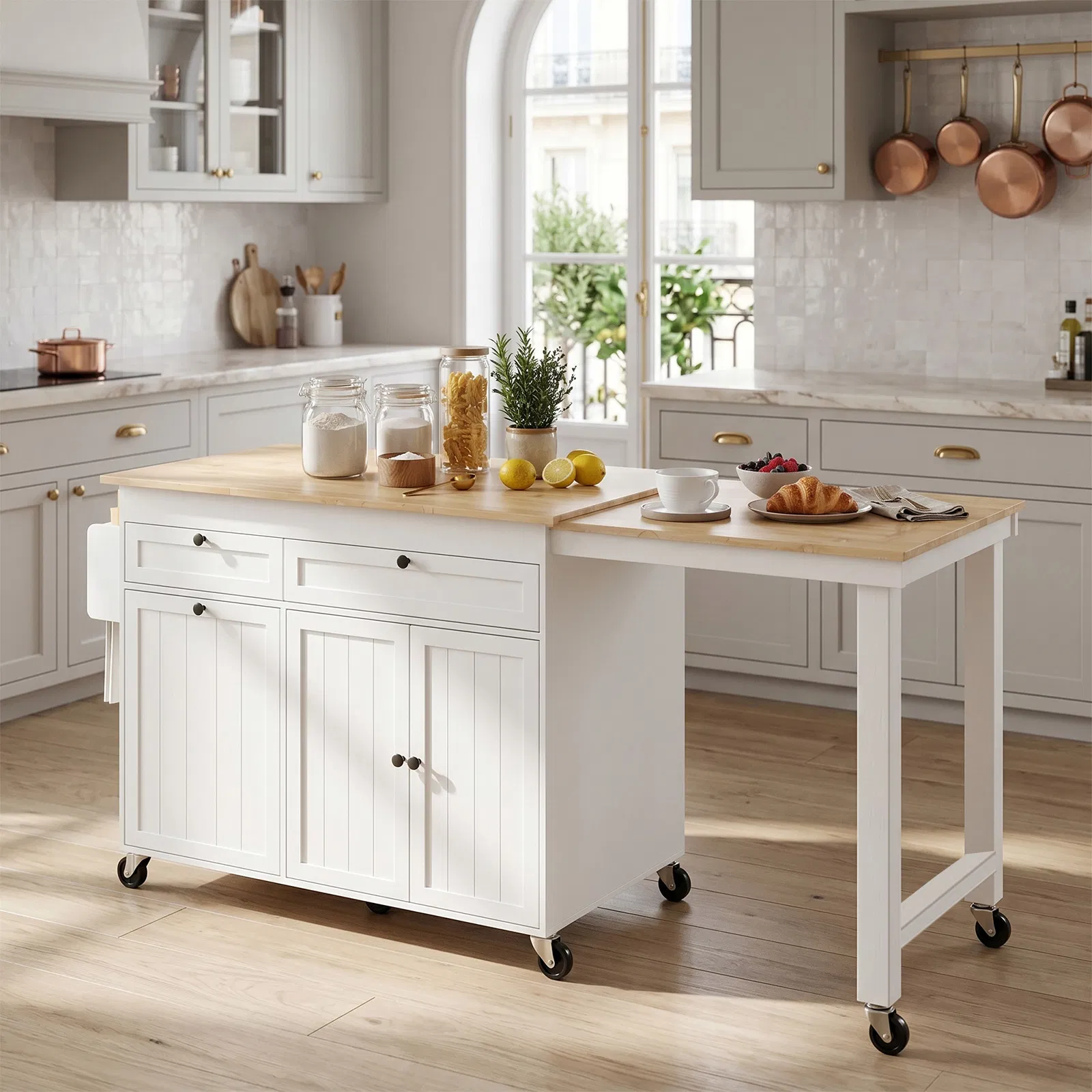 Sleek Kitchen Island - 1PCS Tailored Colors for Stylish Kitchen Decor