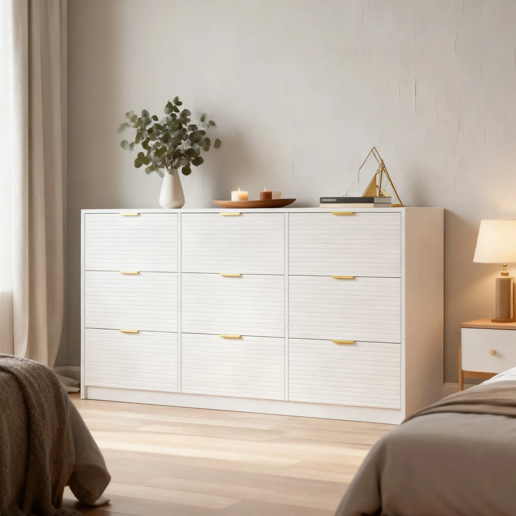 Elegant Wooden Storage Table with Large Capacity for Living Spaces