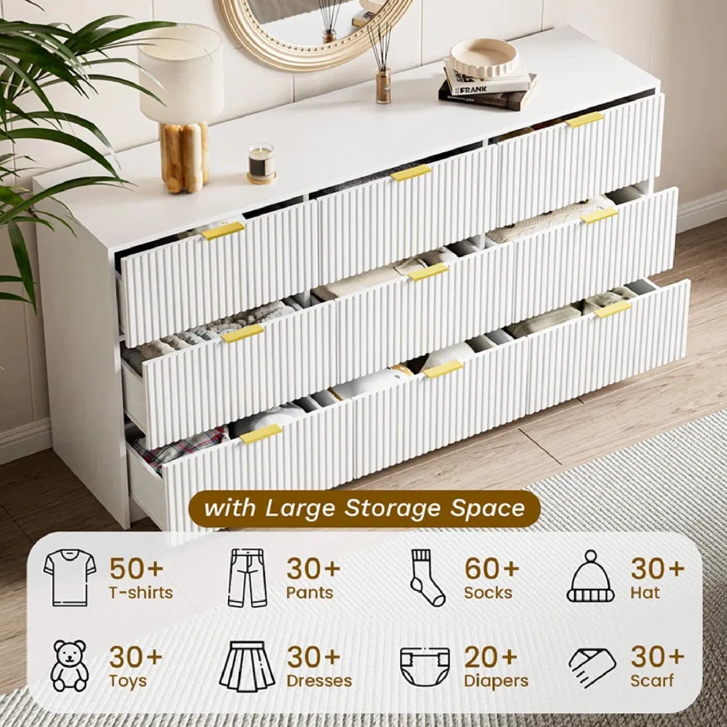 Elegant Wooden Storage Table with Large Capacity for Living Spaces
